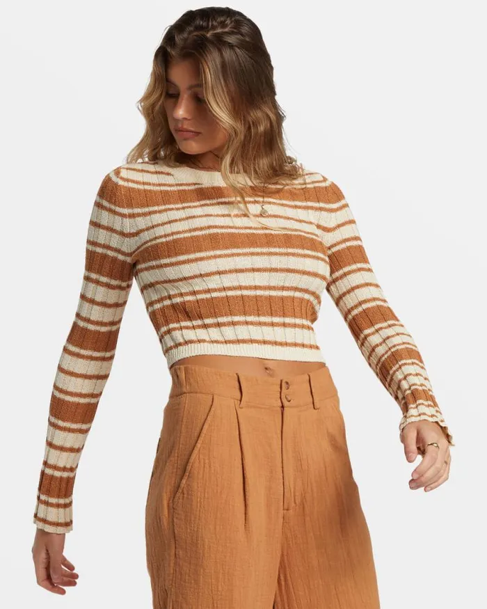 Billabong Sweaters Clare Crew Neck Sweater Sandalwood 8211 Women Billabong Sweaters Clare Crew Neck Sweater Sandalwood 8211 Women