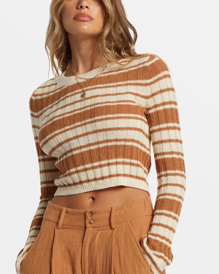 Billabong Sweaters Clare Crew Neck Sweater Sandalwood 8211 Women Billabong Sweaters Clare Crew Neck Sweater Sandalwood 8211 Women