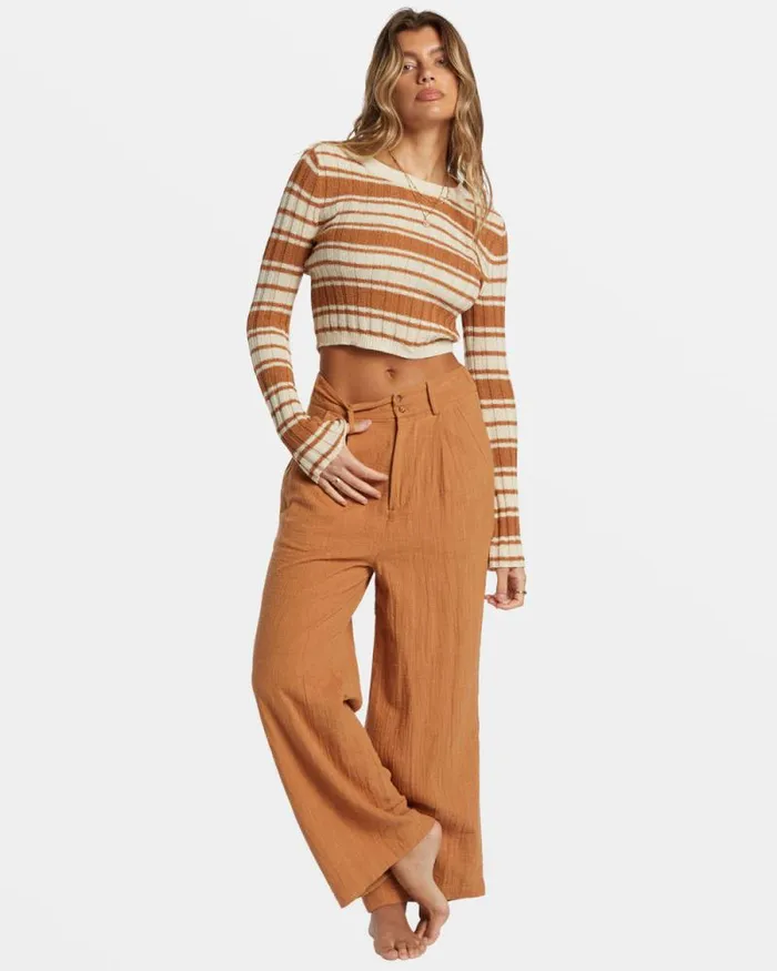 Billabong Sweaters Clare Crew Neck Sweater Sandalwood 8211 Women Billabong Sweaters Clare Crew Neck Sweater Sandalwood 8211 Women