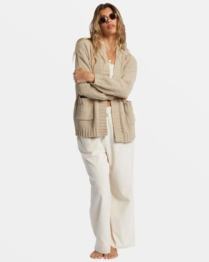 Billabong Sweaters Sea Side Cardigan Cobblestone 8211 Women Billabong Sweaters Sea Side Cardigan Cobblestone 8211 Women