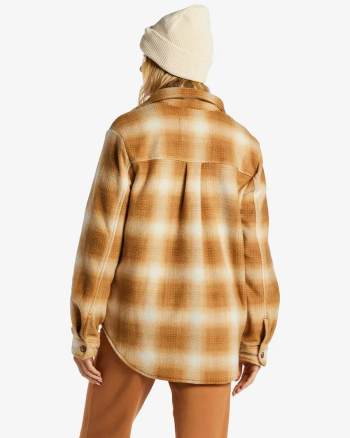 Billabong Sweatshirts and Fleece ADiv Forge Fleece Flannel Shacket Caramel 8211 Women Billabong Sweatshirts and Fleece ADiv Forge Fleece Flannel Shacket Caramel 8211 Women