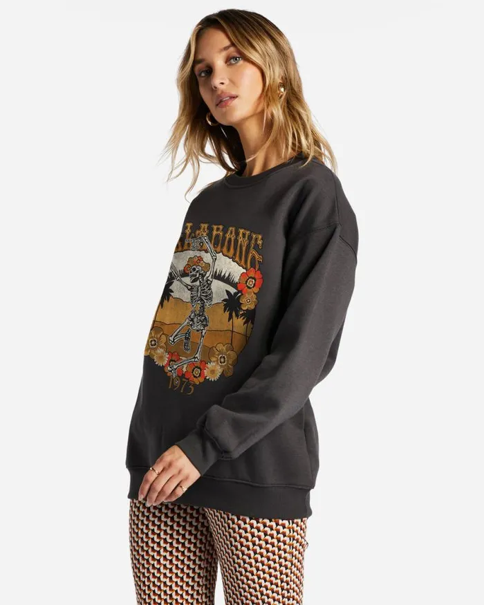 Billabong Sweatshirts and Fleece Energy And Wisdom Sweatshirt Off Black 8211 Women Billabong Sweatshirts and Fleece Energy And Wisdom Sweatshirt Off Black 8211 Women
