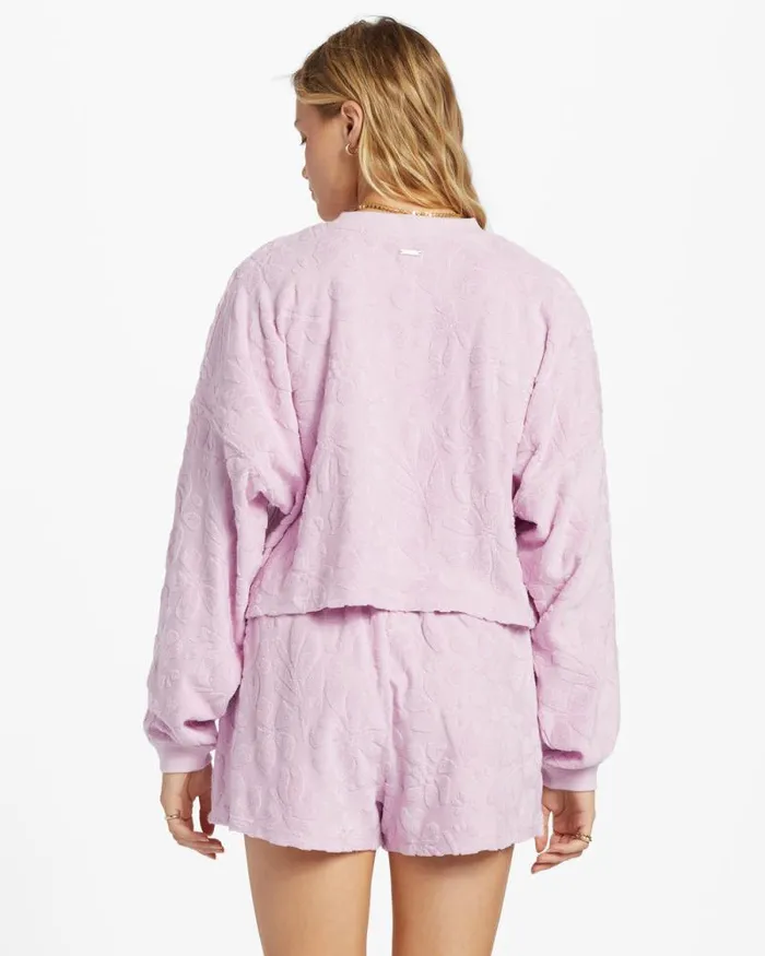 Billabong Sweatshirts and Fleece Loosen Up Crew Neck Sweatshirt Lilac Smoke 8211 Women Billabong Sweatshirts and Fleece Loosen Up Crew Neck Sweatshirt Lilac Smoke 8211 Women