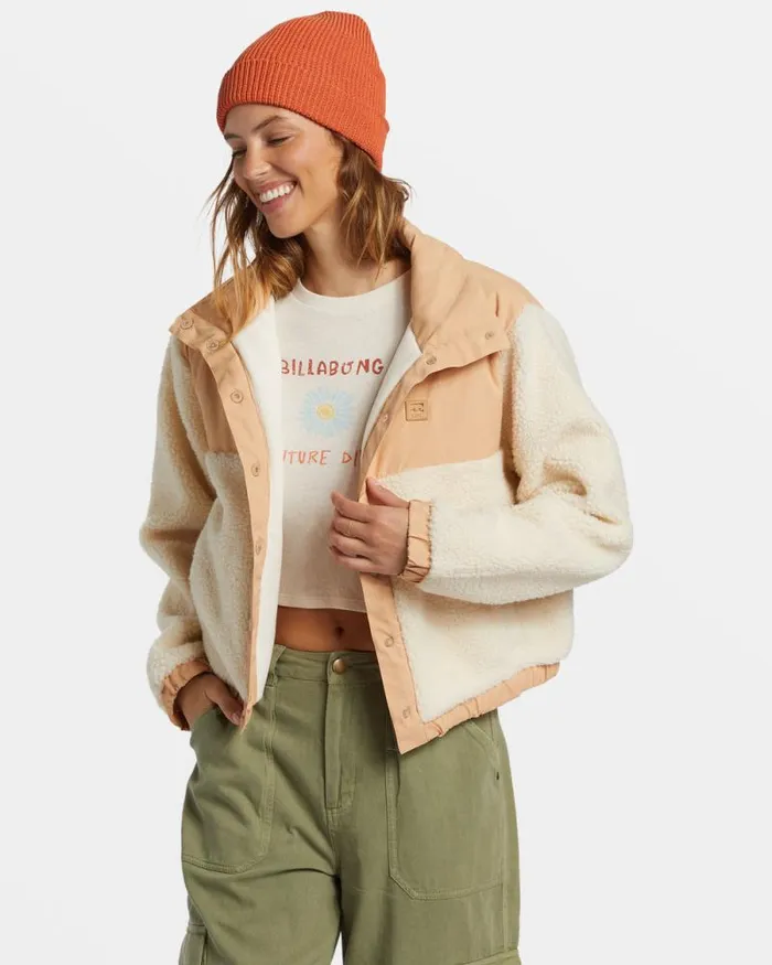 Billabong Sweatshirts and Fleece Lost Trails Jacket White Cap 8211 Women Billabong Sweatshirts and Fleece Lost Trails Jacket White Cap 8211 Women