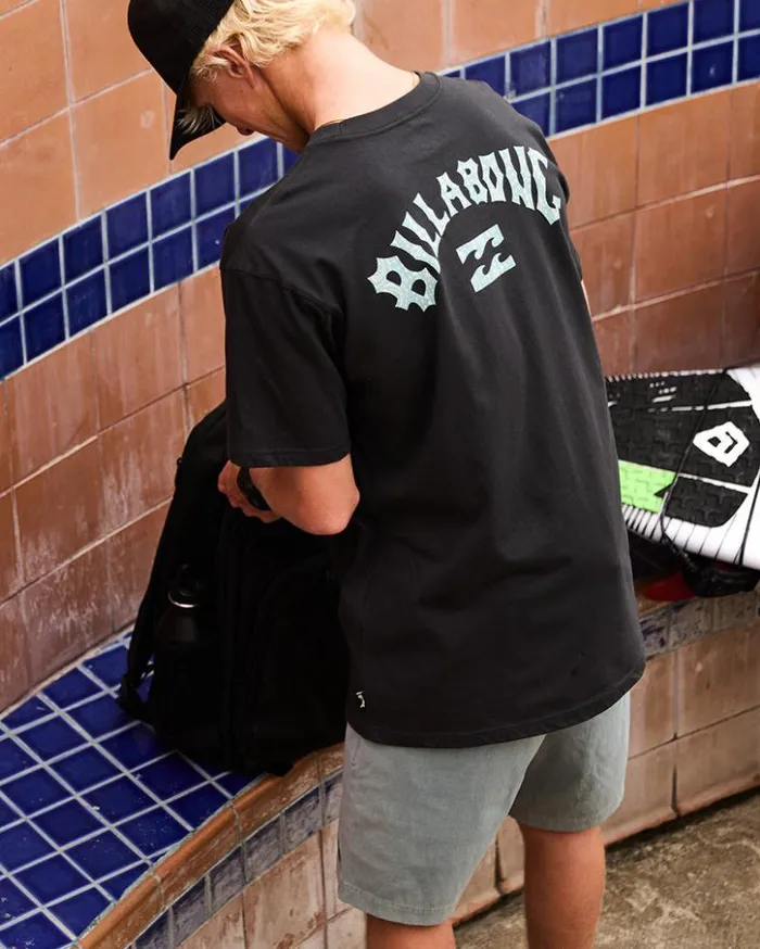 Billabong TShirts Arch Fill Tshirt Washed Black 8211 Men