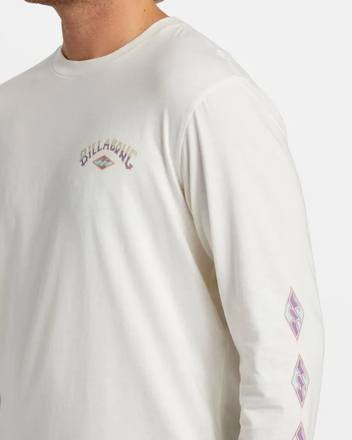 Billabong TShirts Crayon Wave Long Sleeve Tshirt Off White 8211 Men Billabong TShirts Crayon Wave Long Sleeve Tshirt Off White 8211 Men