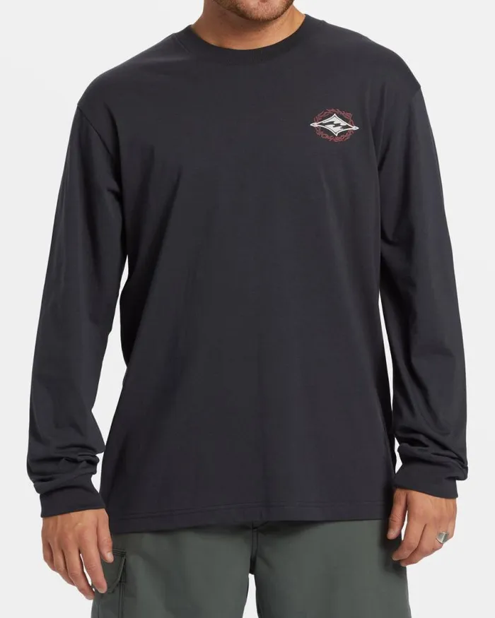 Billabong TShirts Dragon Long Sleeve Tshirt Washed Black 8211 Men