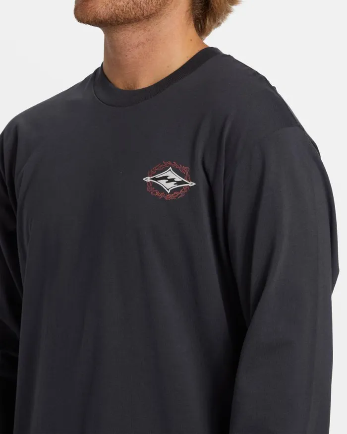 Billabong TShirts Dragon Long Sleeve Tshirt Washed Black 8211 Men