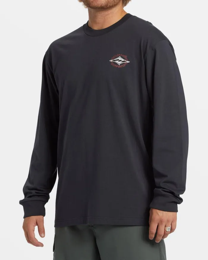 Billabong TShirts Dragon Long Sleeve Tshirt Washed Black 8211 Men