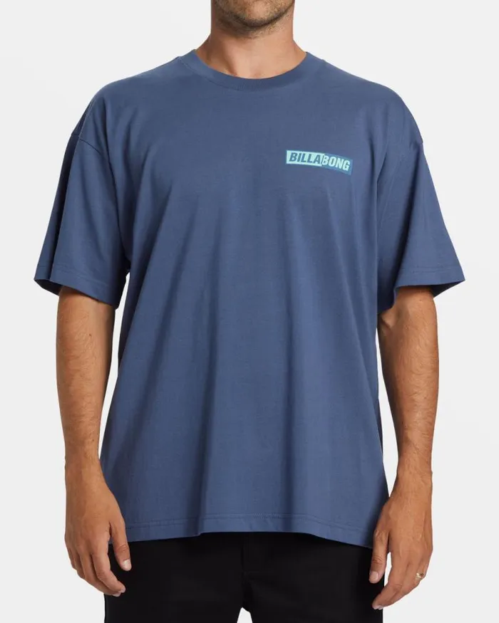 Billabong TShirts Nightmare TShirt Slate Blue 8211 Men Billabong TShirts Nightmare TShirt Slate Blue 8211 Men