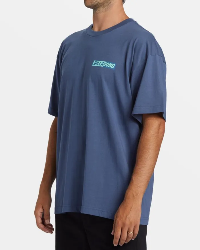 Billabong TShirts Nightmare TShirt Slate Blue 8211 Men Billabong TShirts Nightmare TShirt Slate Blue 8211 Men