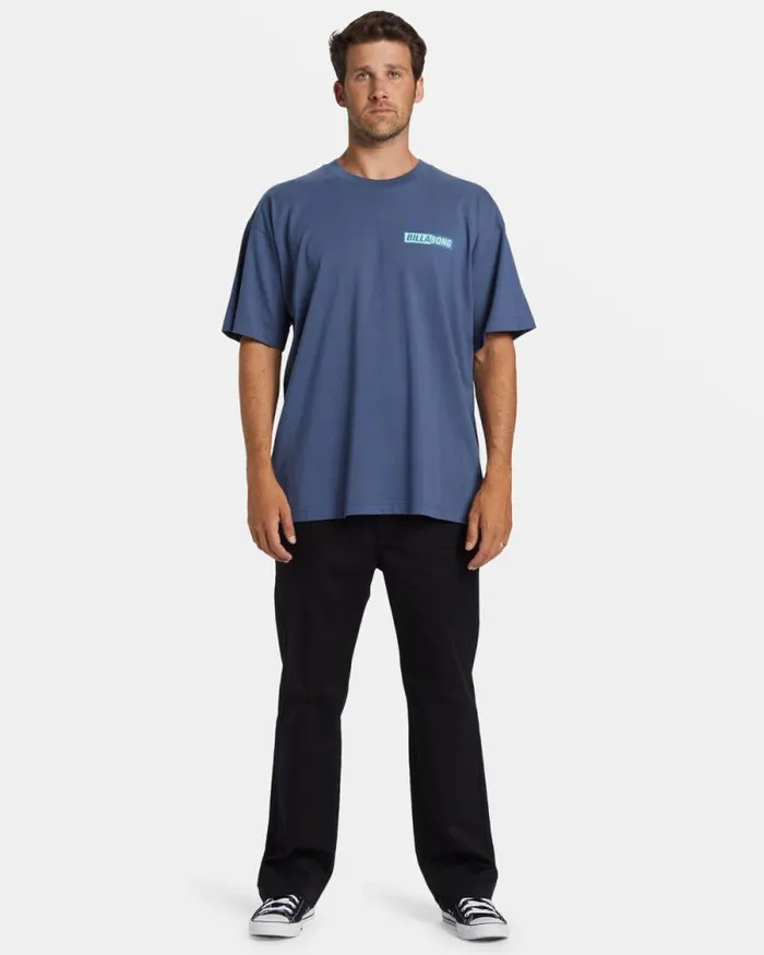 Billabong TShirts Nightmare TShirt Slate Blue 8211 Men Billabong TShirts Nightmare TShirt Slate Blue 8211 Men