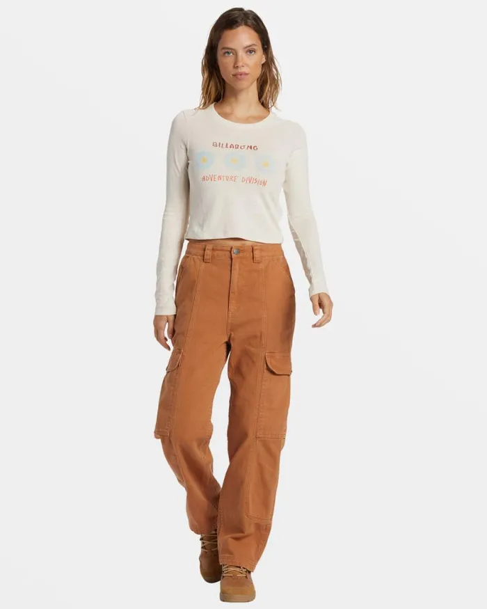 Billabong Tops Cabin Mate Long Sleeve Tshirt White Cap 8211 Women Billabong Tops Cabin Mate Long Sleeve Tshirt White Cap 8211 Women