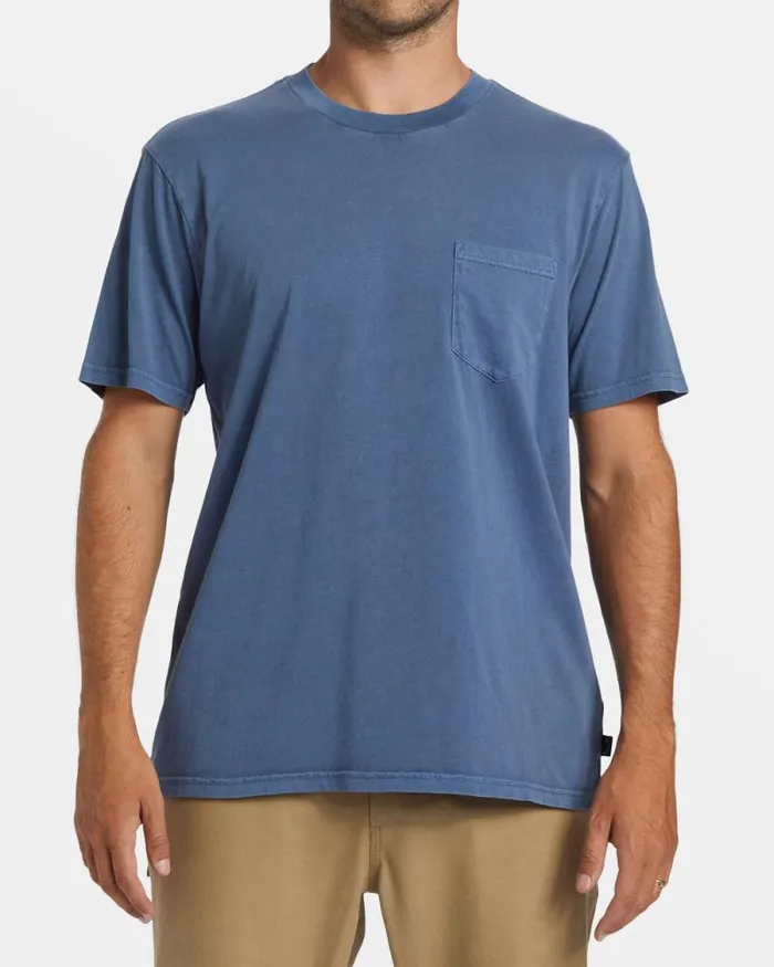 Billabong Wave Washed Essentials Essential TShirt Slate Blue 8211 Men