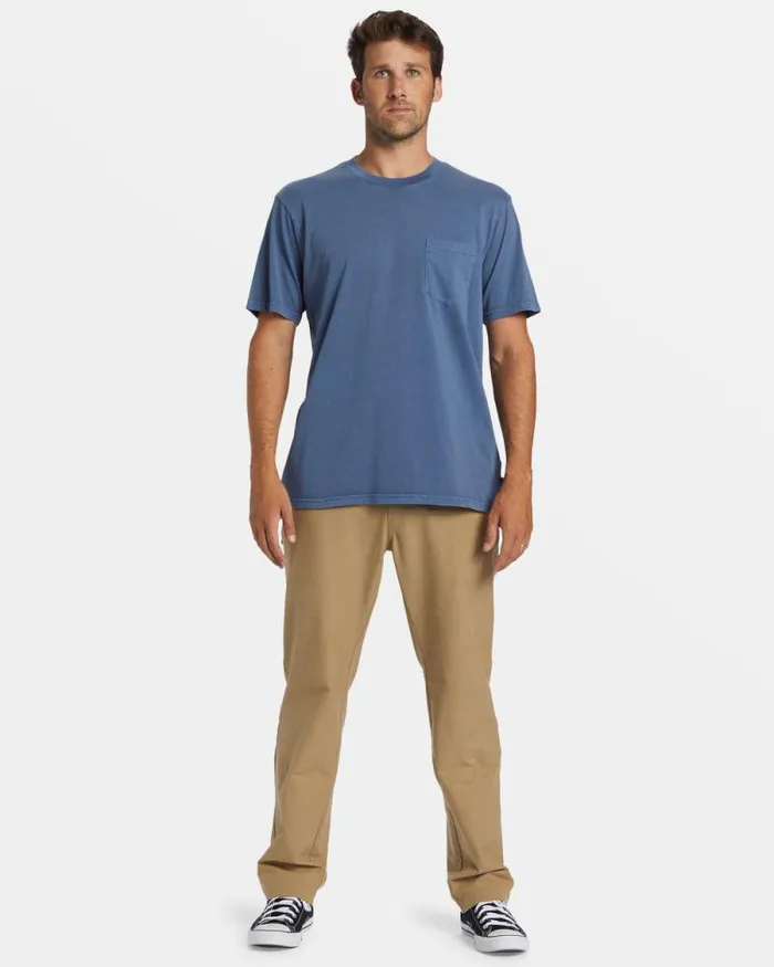 Billabong Wave Washed Essentials Essential TShirt Slate Blue 8211 Men Billabong Wave Washed Essentials Essential TShirt Slate Blue 8211 Men