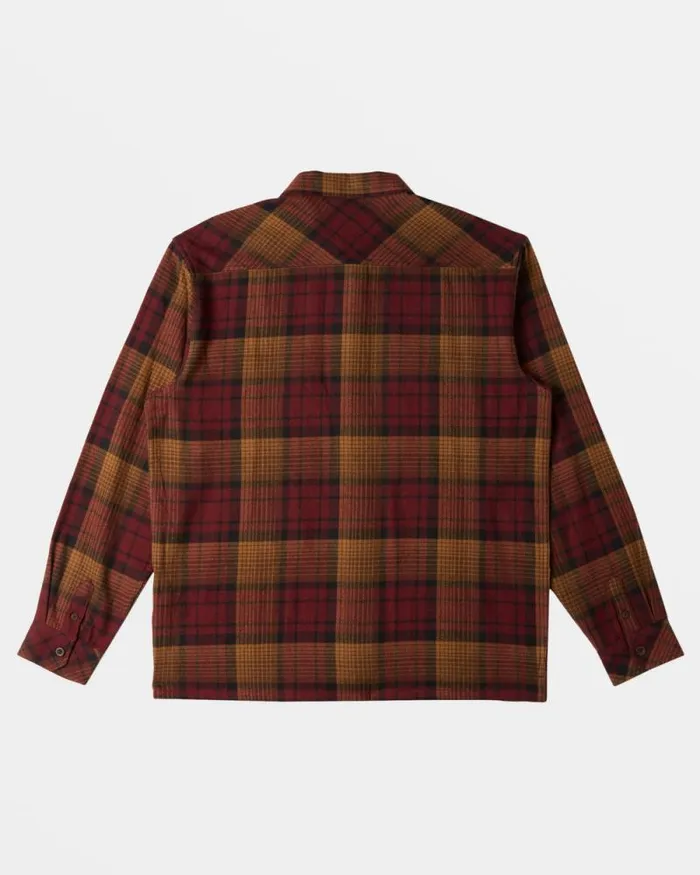 Billabong Wave Washed Essentials Offshore Long Sleeve Flannel Shirt Port 8211 Men Billabong Wave Washed Essentials Offshore Long Sleeve Flannel Shirt Port 8211 Men