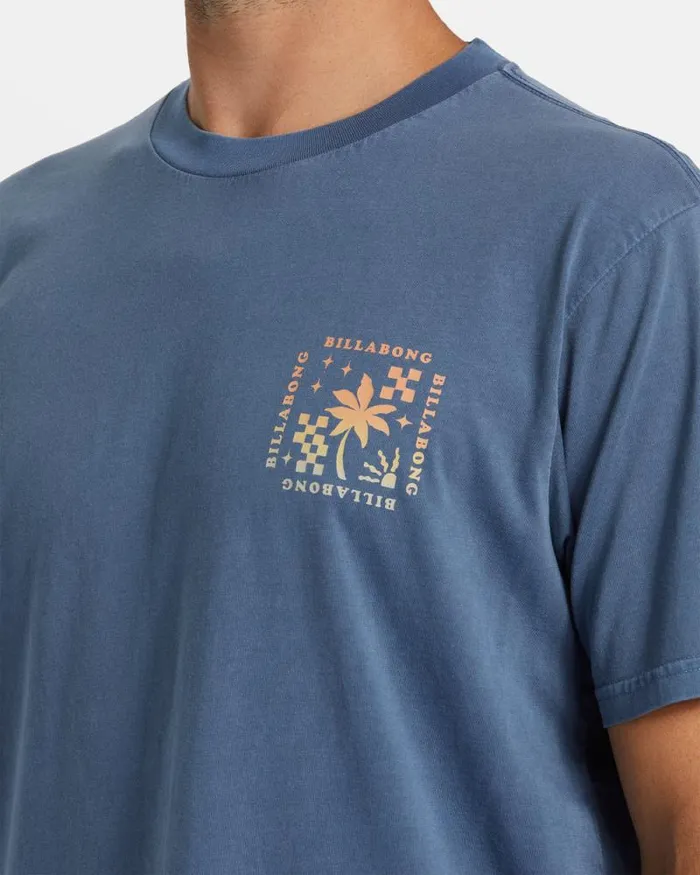 Billabong Wave Washed Essentials Vacay TShirt Slate Blue 8211 Men