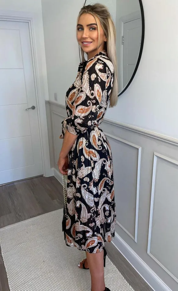 Black Paisley Print Shirt Dress Women Missfiga Maxi Dresses Black Paisley Print Shirt Dress Women Missfiga Maxi Dresses