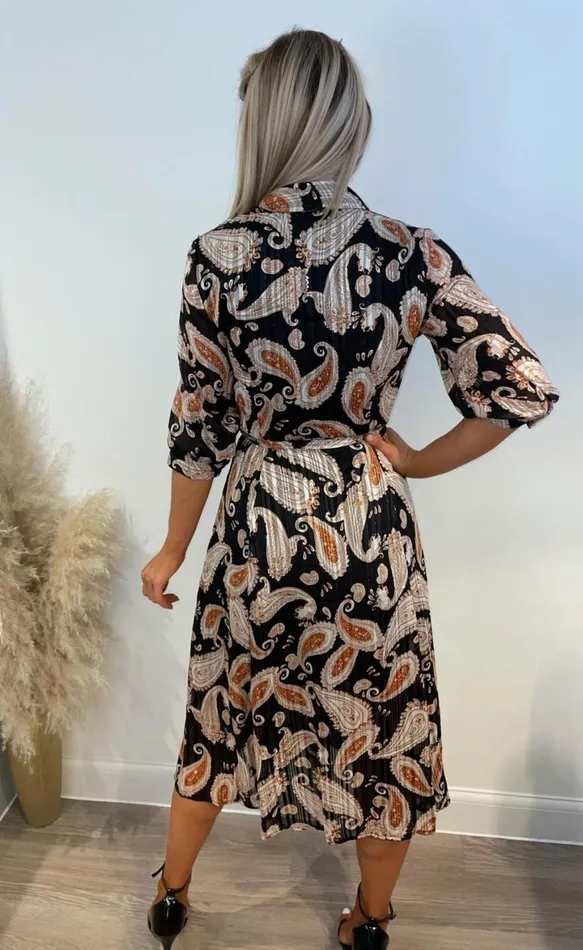 Black Paisley Print Shirt Dress Women Missfiga Maxi Dresses Black Paisley Print Shirt Dress Women Missfiga Maxi Dresses