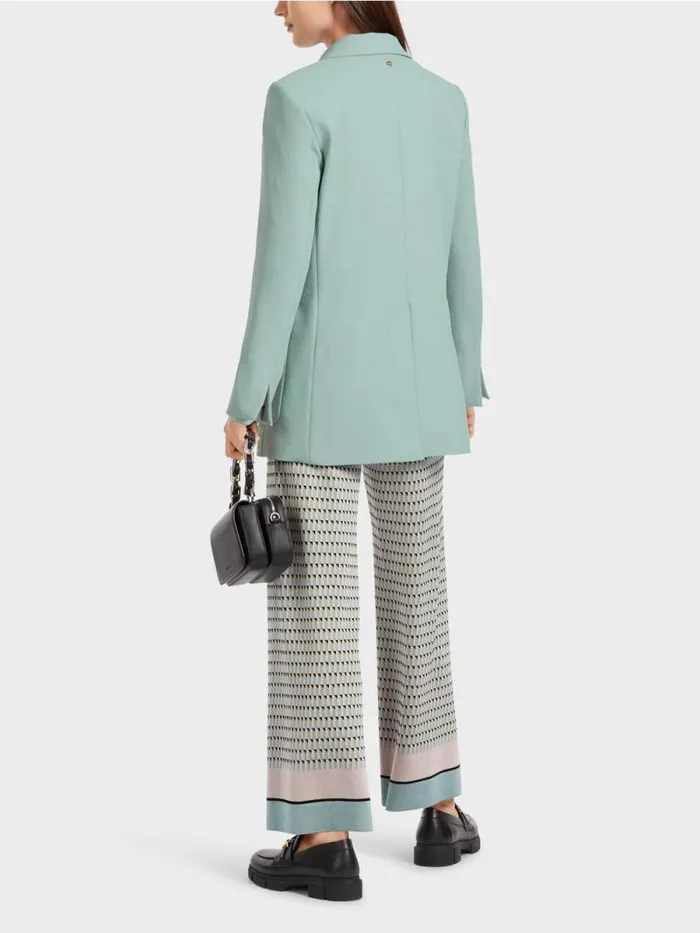 Blazer Damen Marc Cain Blazer Im CrinkleLook Dark Sky Blue