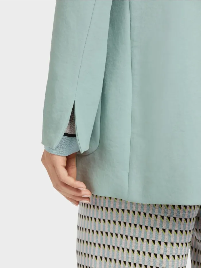 Blazer Damen Marc Cain Blazer Im CrinkleLook Dark Sky Blue