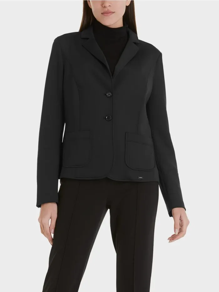 Blazer Damen Marc Cain Blazer Mit Aufgesetzten Taschen Black