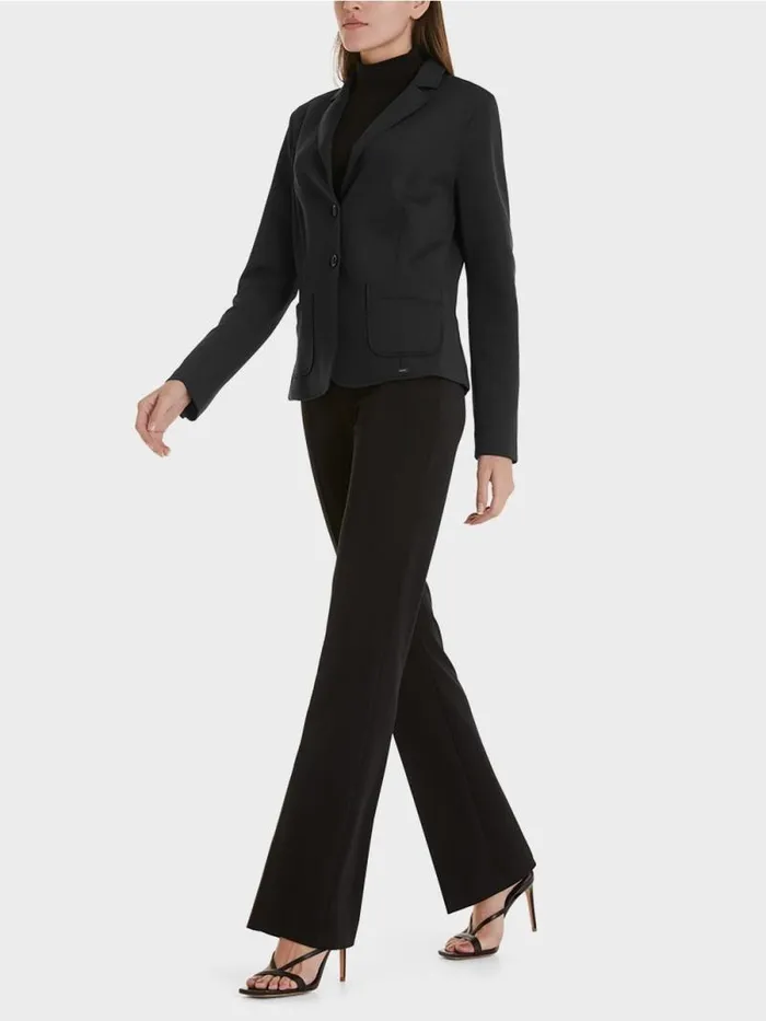 Blazer Damen Marc Cain Blazer Mit Aufgesetzten Taschen Black