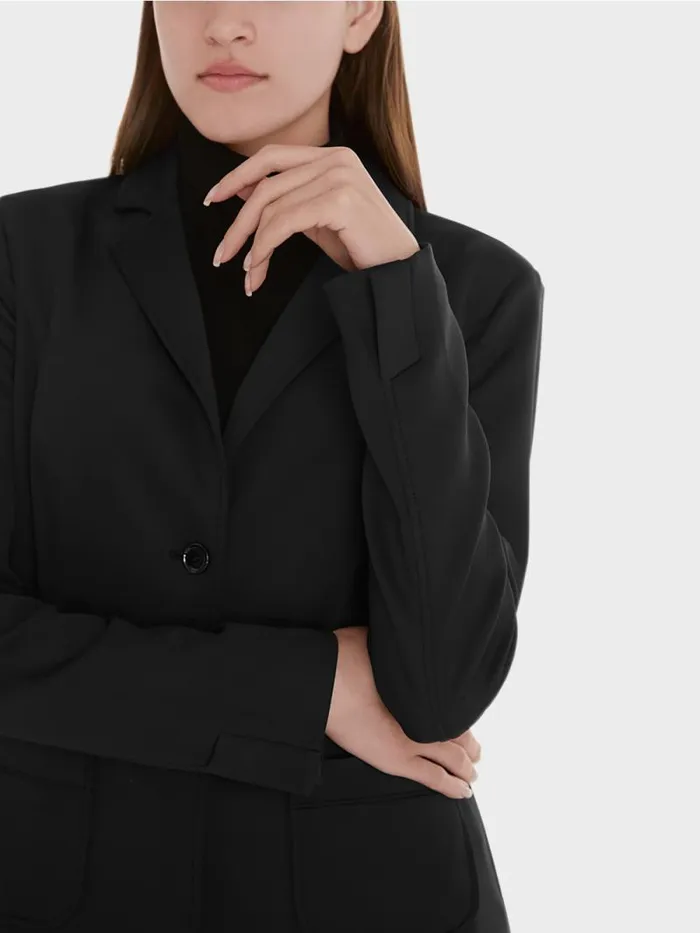 Blazer Damen Marc Cain Blazer Mit Aufgesetzten Taschen Black