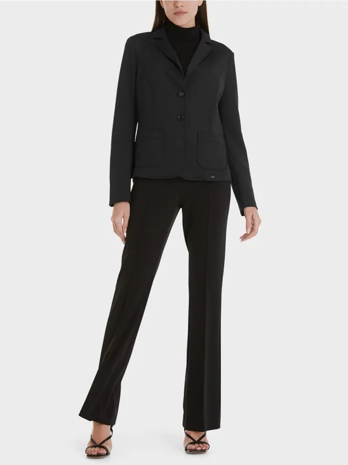 Blazer Damen Marc Cain Blazer Mit Aufgesetzten Taschen Black