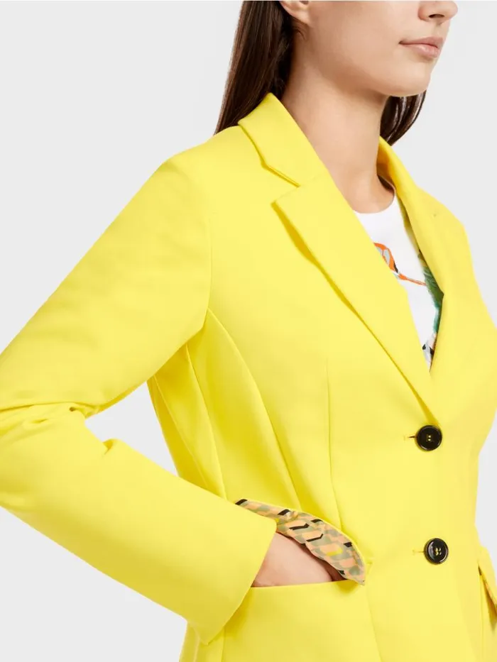Blazer Damen Marc Cain Blazer Mit Wiener Nhten Soft Lemon