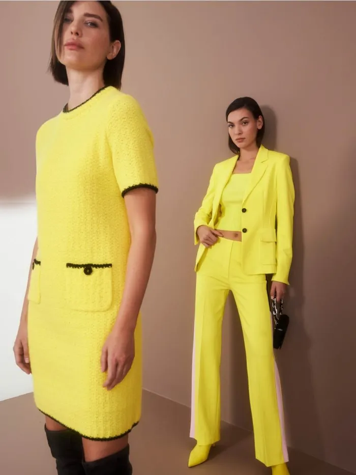 Blazer Damen Marc Cain Blazer Mit Wiener Nhten Soft Lemon