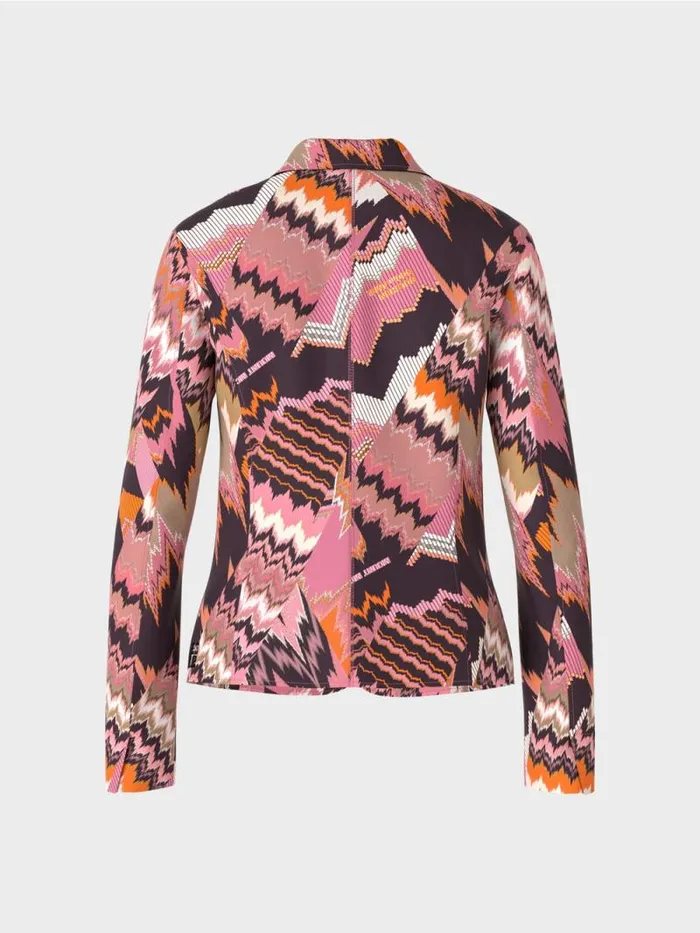 Blazer Damen Marc Cain Bunt Bedruckter Blazer Bright Orchid