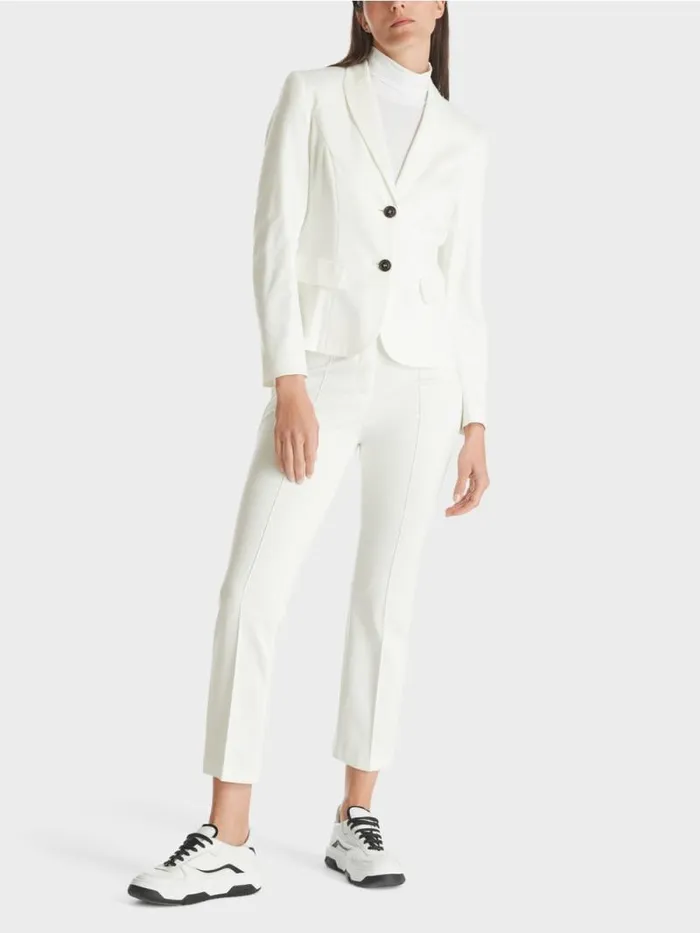 Blazer Damen Marc Cain Melierter Blazer Offwhite