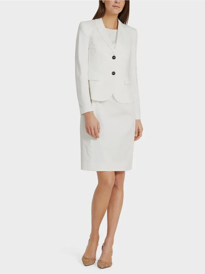 Blazer Damen Marc Cain Melierter Blazer Offwhite