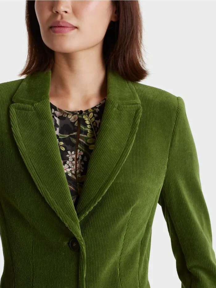 Blazer Damen Marc Cain Trendiger Kordblazer Orient Green
