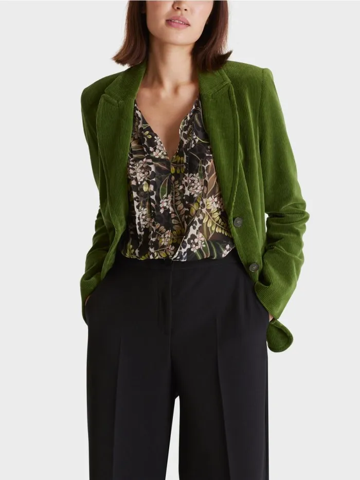 Blazer Damen Marc Cain Trendiger Kordblazer Orient Green