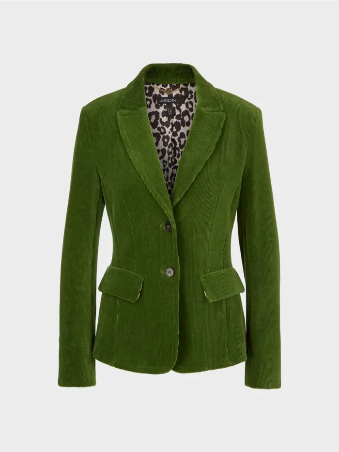 Blazer Damen Marc Cain Trendiger Kordblazer Orient Green
