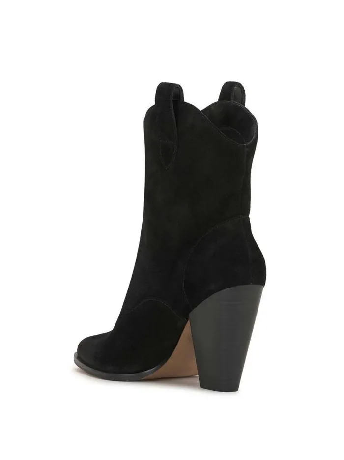 Boots and Booties Shoes Jessica Simpson Cissely Western Bootie In Black Suede
