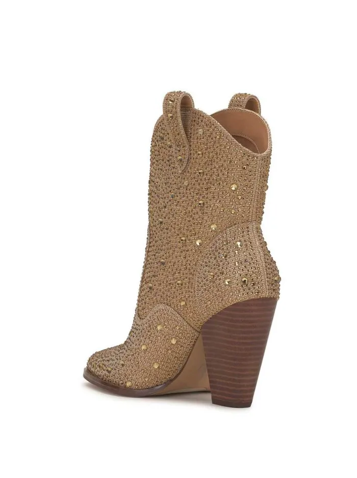 Boots and Booties Shoes Jessica Simpson Cissely Western Bootie In Gold