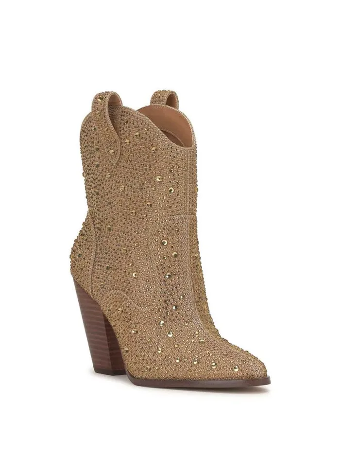 Boots and Booties Shoes Jessica Simpson Cissely Western Bootie In Gold
