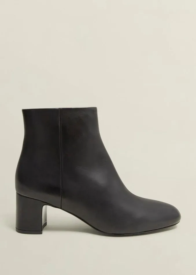 Boots Women HOBBS Rochelle Leather Ankle Boots Black