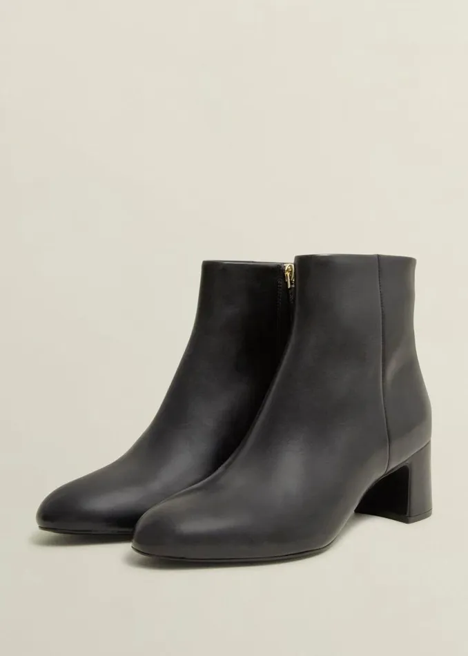 Boots Women HOBBS Rochelle Leather Ankle Boots Black