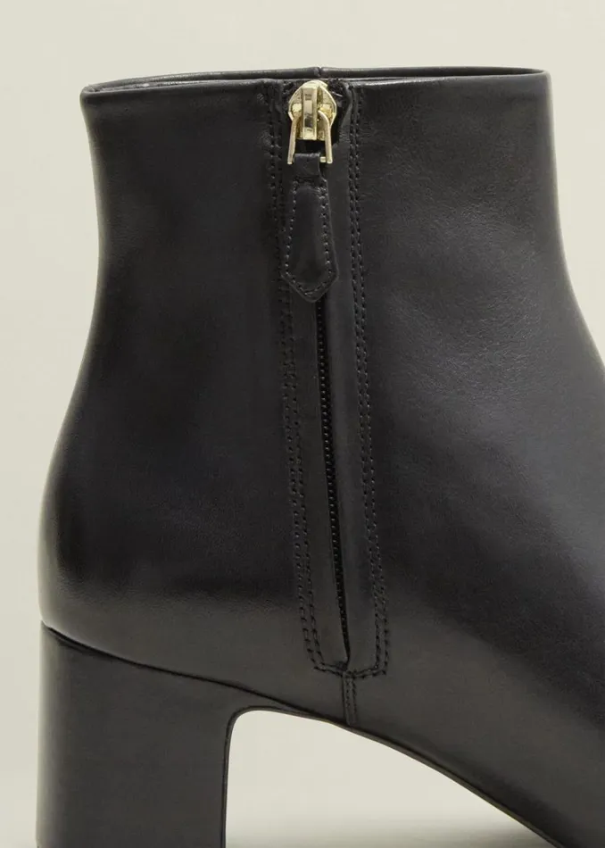 Boots Women HOBBS Rochelle Leather Ankle Boots Black