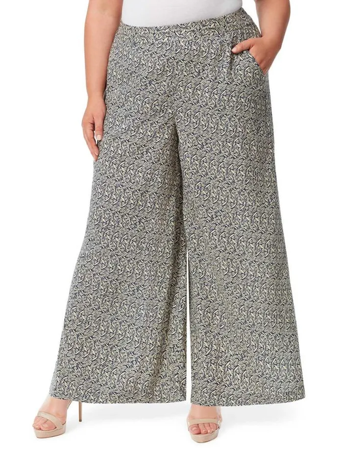 Bottoms Clothing Jessica Simpson Shaye Pant In Wavy Jasmines Dress Blues