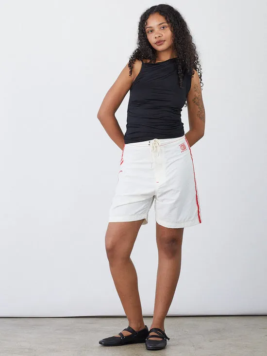 Bottoms Lisa Says Gah Women Made Some Long Shorts Cream Red