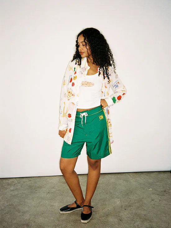 Bottoms Lisa Says Gah Women Made Some Long Shorts Green Yellow