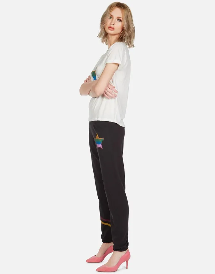 Brynn Dripping Star Onyx Women039s Lauren Moshi Long Sweatpants