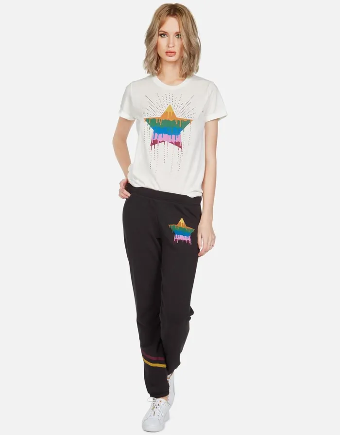 Brynn Dripping Star Onyx Women039s Lauren Moshi Long Sweatpants
