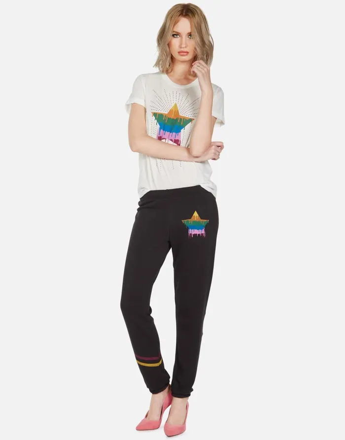 Brynn Dripping Star Onyx Women039s Lauren Moshi Long Sweatpants