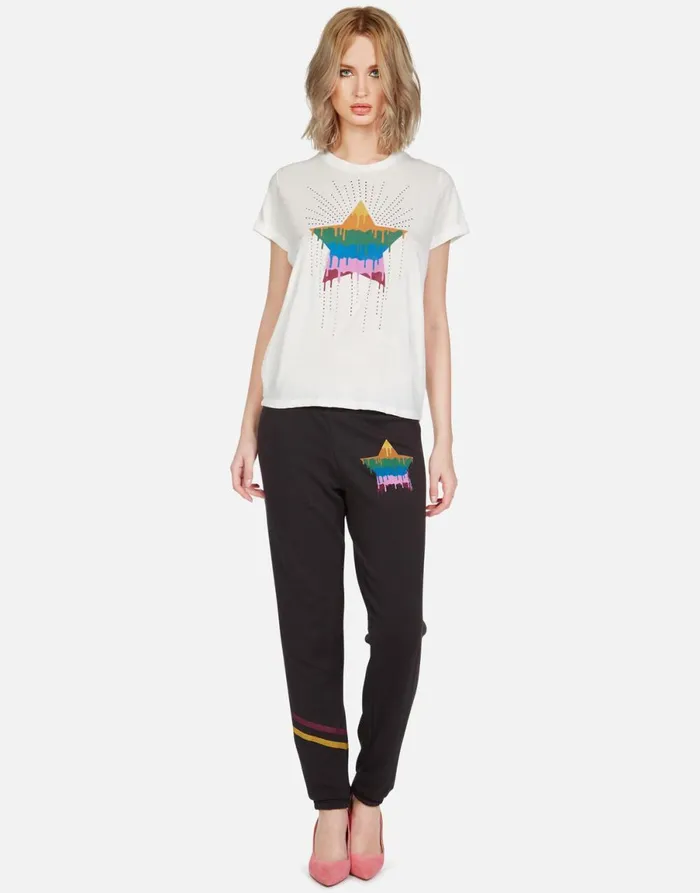 Brynn Dripping Star Onyx Women039s Lauren Moshi Long Sweatpants